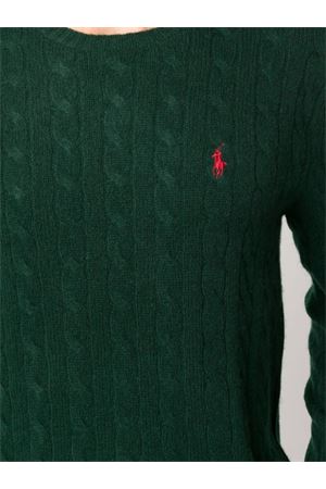 Maglione in lana e cashmere verde foresta RALPH LAUREN | 710876762004GREEN